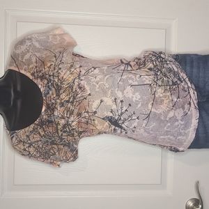 DayTrip Bird in Trees T Shirt size Medium